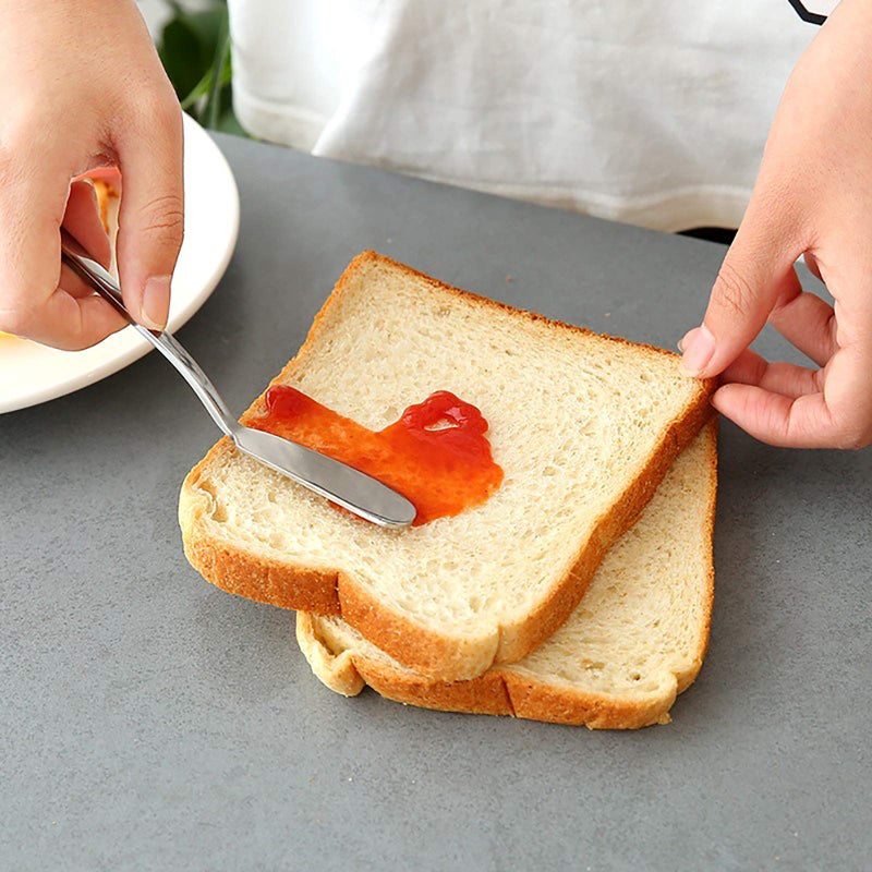 VANRA Cheese Spreader Knife Set 4-Piece Stainless Steel Butter Knife Small Sandwich Condiment Jam Bread Cream Canape Knives Spatula 6.5-inch - Image 5